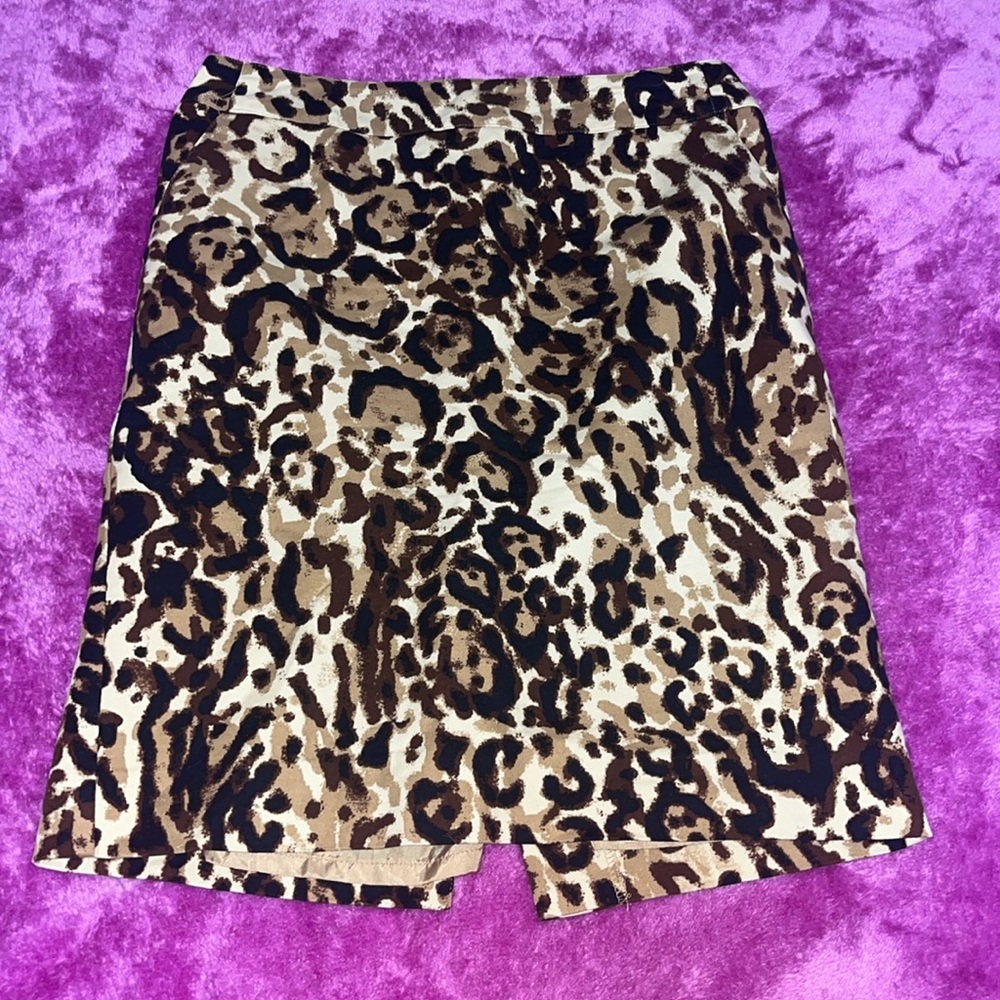 Merona Cheetah Print Midi Skirt with Pockets